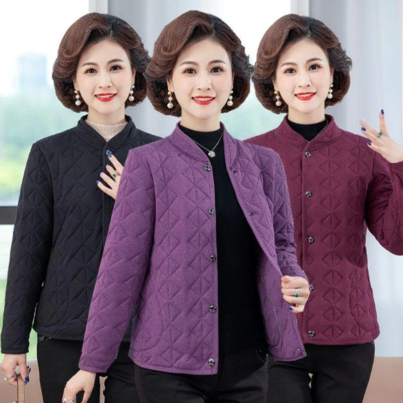 妈妈德绒棉衣中老年人奶奶冬装内胆女冬天轻薄小棉袄老人保暖衣服