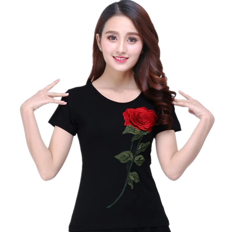 广场舞上衣短袖T恤夏季舞蹈服上衣跳舞服春秋中老年长袖上衣女士