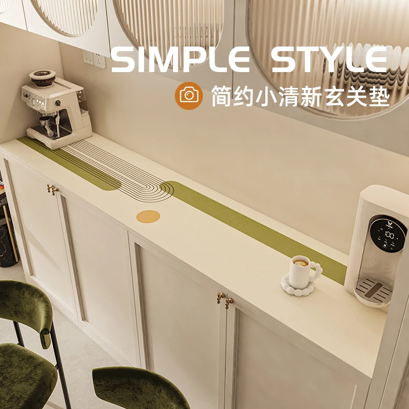 玄关餐边柜垫电视柜鞋柜桌台面保护垫子防水防油简约家用桌布面垫