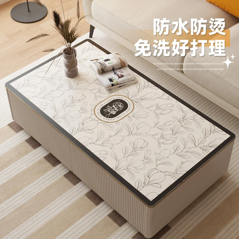 新款客厅茶几垫桌布免洗防水防油家用长方形茶几餐桌垫防烫隔热
