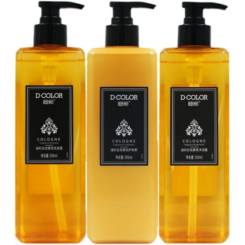 迪彩500毫升小古龙洗发沐浴护发三件套