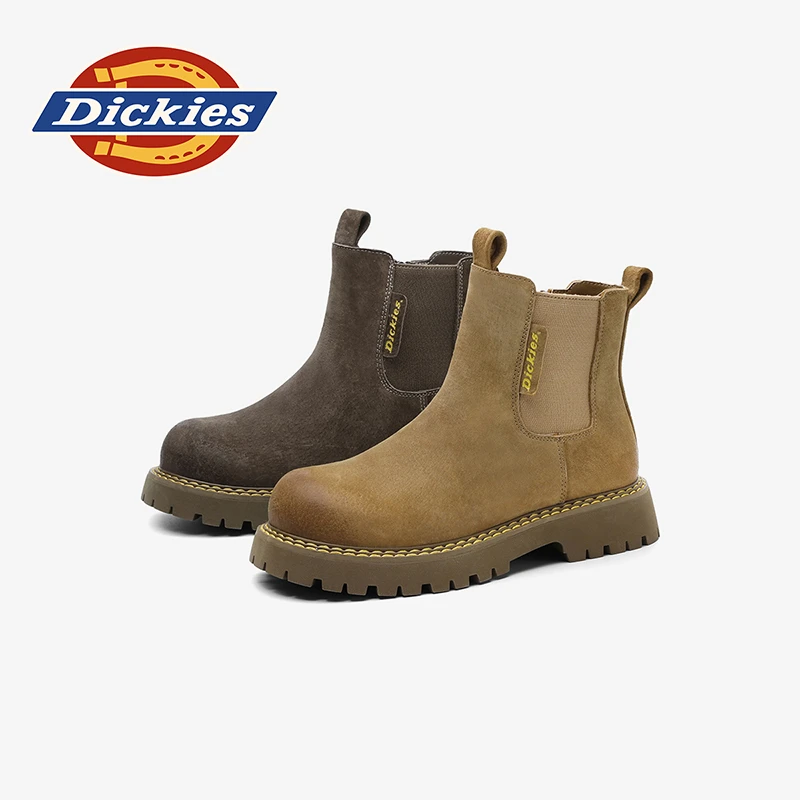 Dickies童鞋秋马丁靴冬季潮流保暖鞋加厚皮面男女童运动中筒百搭