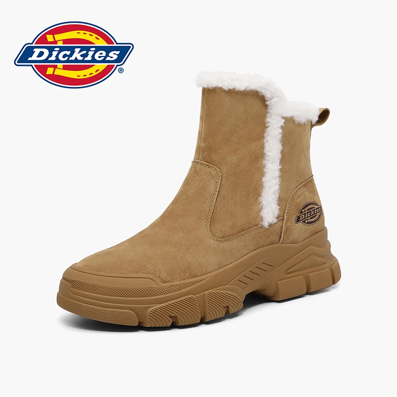 Dickies雪地靴女款加绒加厚秋冬季新款时尚百搭休闲厚底靴子