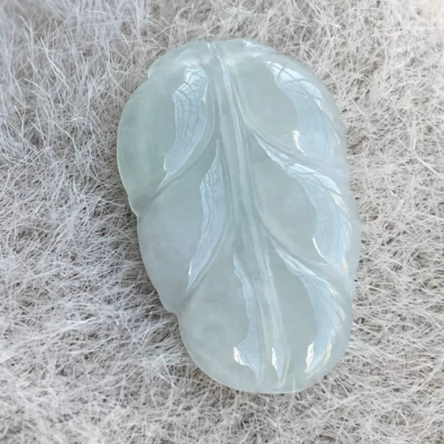天然翡翠正品A货金枝玉叶冰种玉石树叶百搭多样性发货拍一发一
