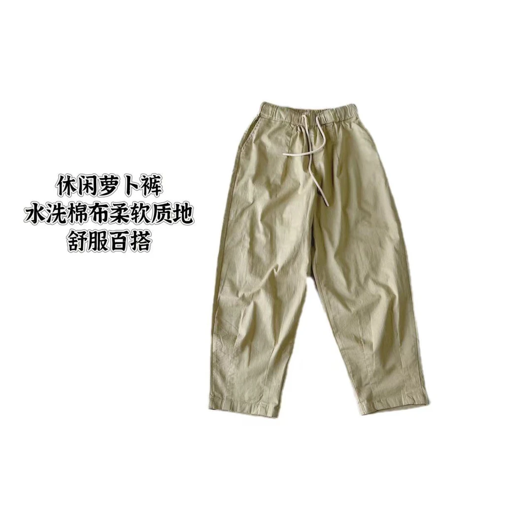 韩休闲老爹裤大码女抽绳宽松显瘦哈伦萝卜裤