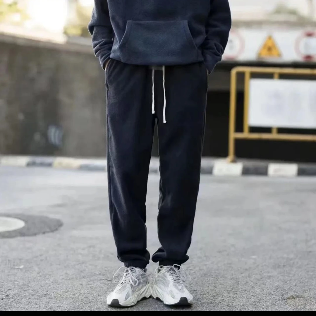 男女同款秋冬款抽绳休闲卫裤情侣款宽松纯色百搭休闲裤8204