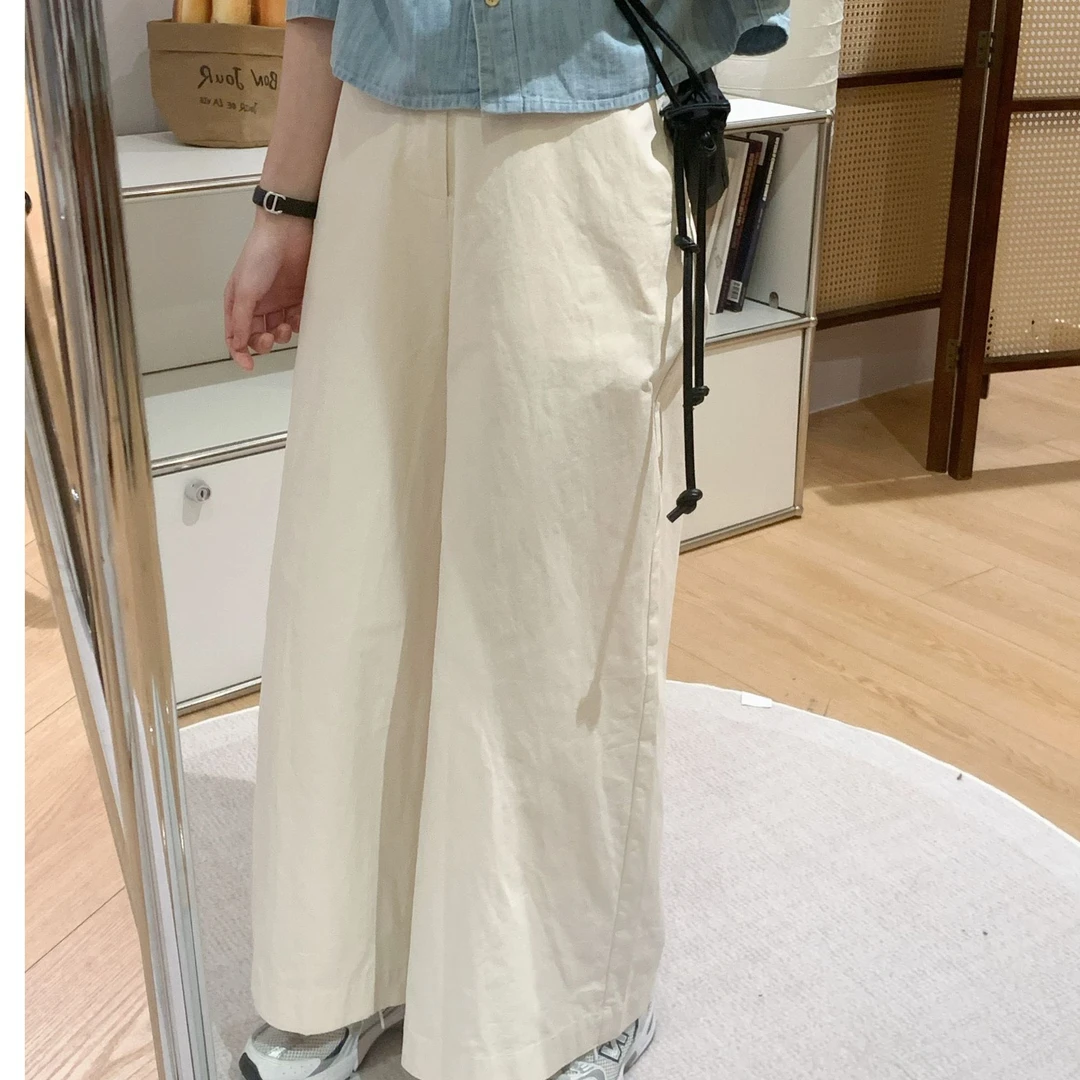 【Niche Young】长腿状态 时尚宽松纯色简约百搭休闲裤P61061