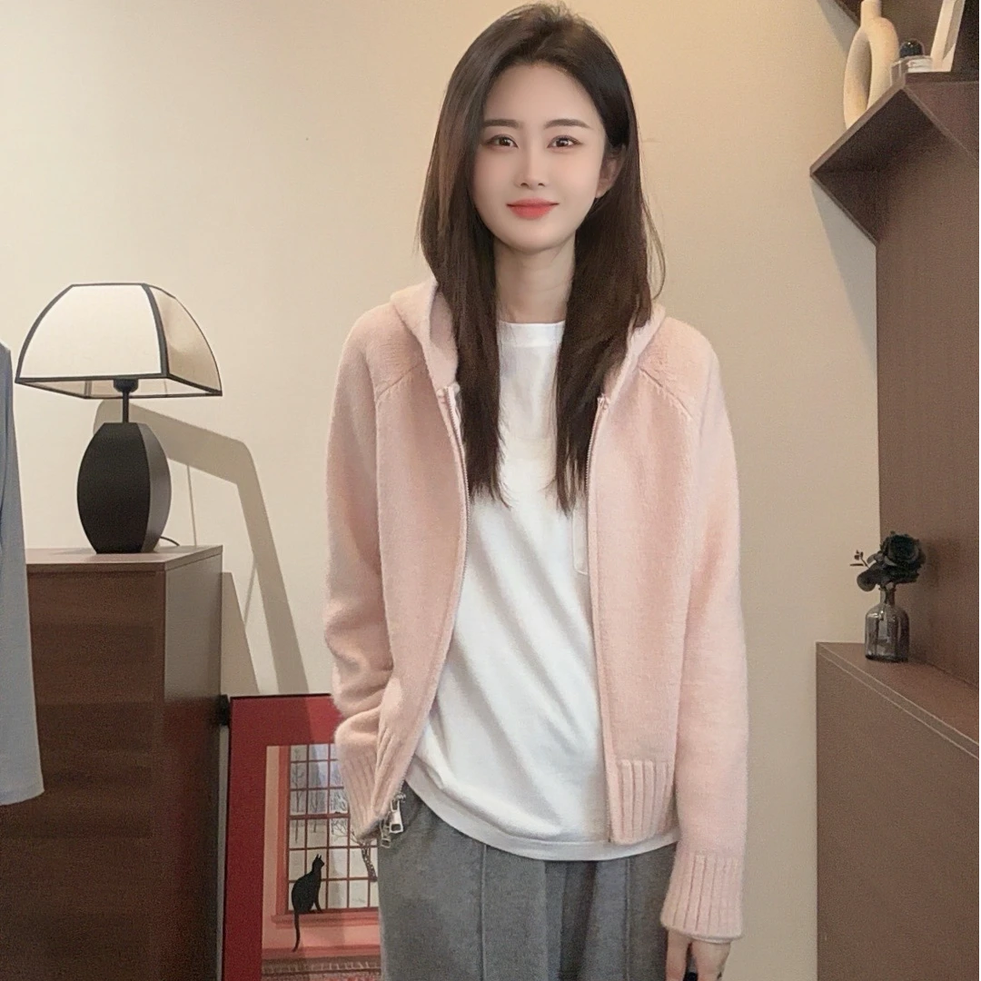 【Niche Young】芒果味道 休闲百搭连帽韩版针织衫 Y5229