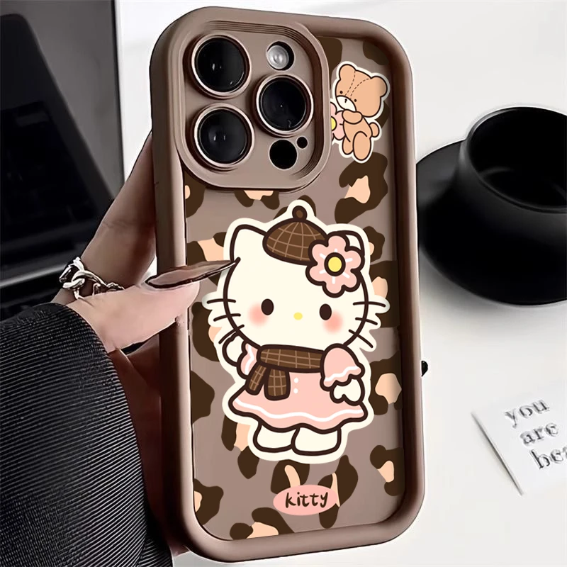 秋冬美拉德KT猫iPhone15手机壳苹果13/14promax可爱12小众11女XR