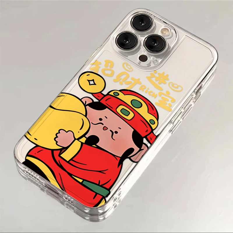 国风招财进宝财神iPhone15/14手机壳1312/11苹果OPPO华为VIVO小米