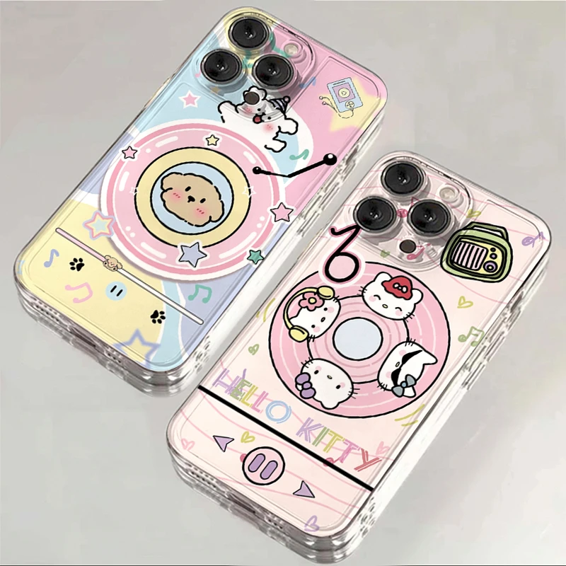 唱片KT猫小狗苹果OPPO华为VIVO小米iPhone15/14手机壳13卡通12/11