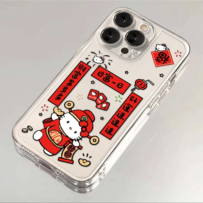 新款对联KT猫iPhone15/14手机壳13卡通12/11苹果OPPO华为VIVO小米
