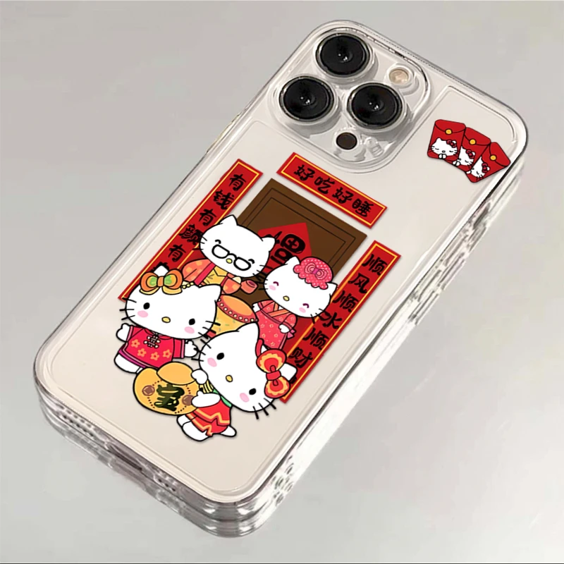 ins全家福凯蒂iPhone15/14手机壳13卡通12苹果11OPPO华为VIVO小米