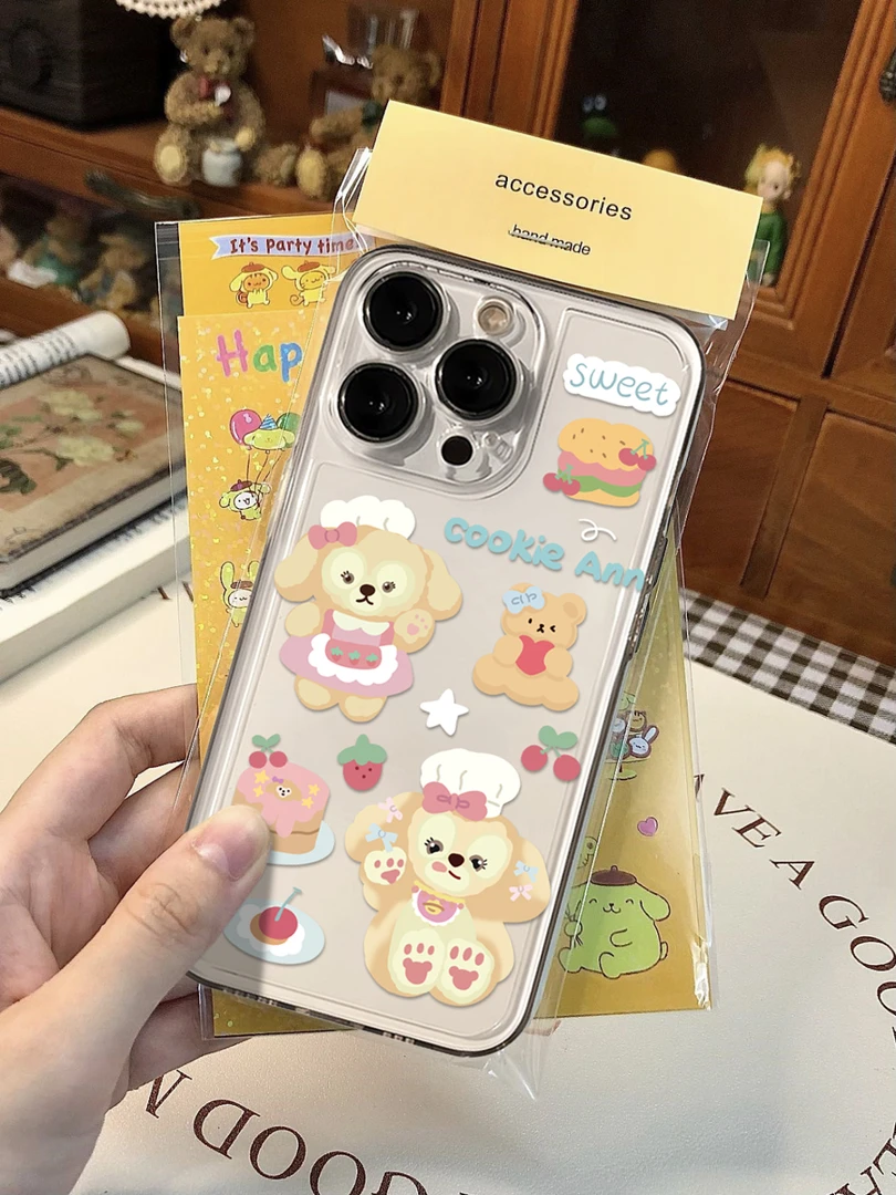 可爱创意饼干熊iPhone14/15promax手机壳苹果13趣味12全包11软xr