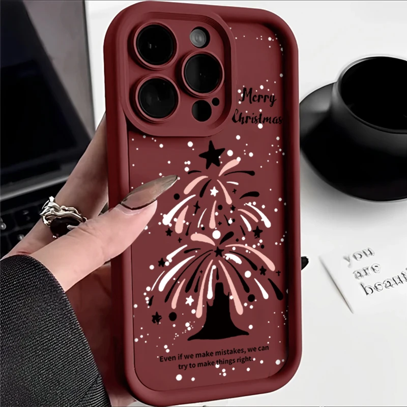 烟花圣诞树iPhone15/14手机壳13小众12/11女苹果OPPO华为VIVO小米