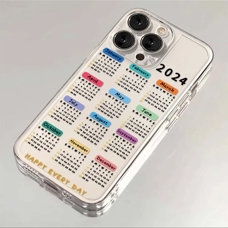 2024年日历图iPhone15/14手机壳13新款12/11苹果OPPO华为VIVO小米