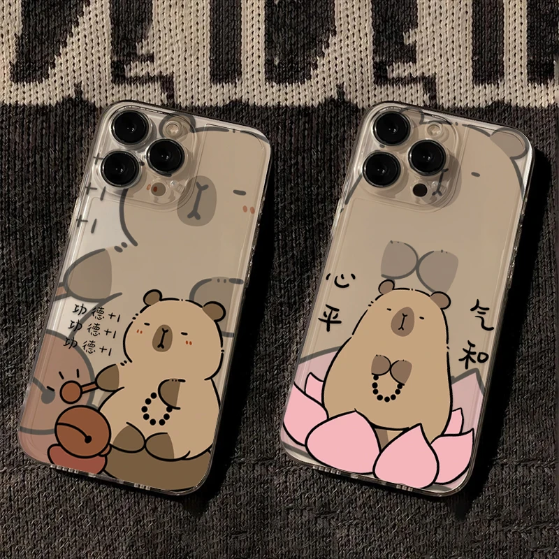 苹果OPPO华为VIVO红米佛系卡皮巴拉iPhone15/14手机壳13水豚12/11