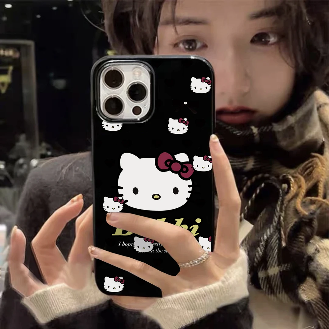 凯蒂猫果冻黑iPhone15promax手机壳苹果14小众13/11可爱12个性xr