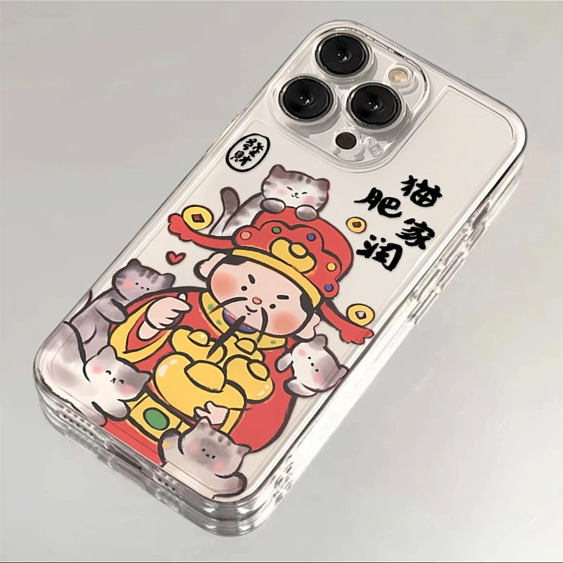 可爱猫肥家润iPhone15/14手机壳苹果13卡通12/11华为VIVO小米OPPO