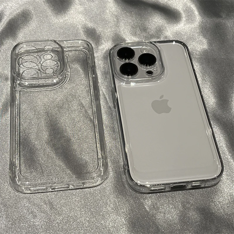 简约高级透明壳iPhone14promax手机壳苹果13个性12防摔11软xrxs8p