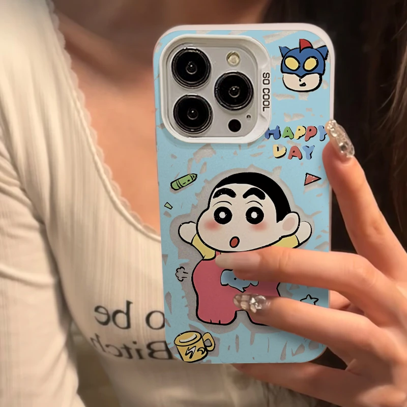 可爱跳舞小新iPhone15手机壳苹果14/13卡通12/11华为OPPO小米VIVO