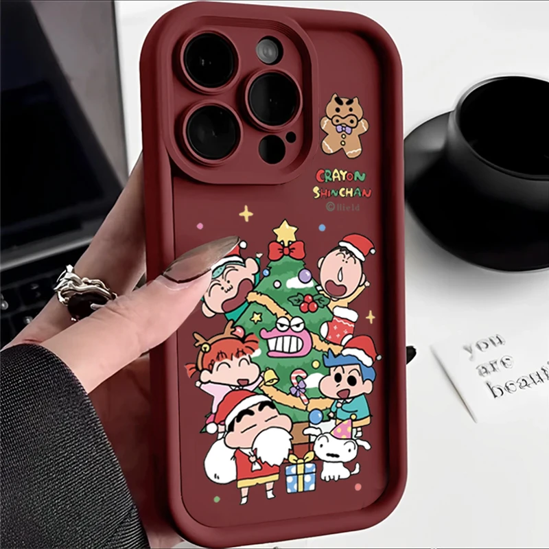 卡通小新圣诞iPhone15/14手机壳13小众12/11苹果OPPO华为VIVO小米