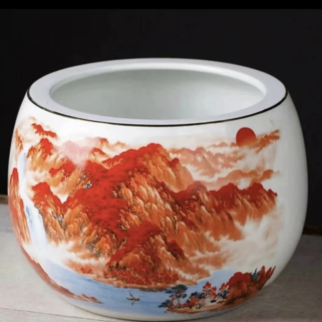 鸿运当头陶瓷聚宝盆陶瓷缸