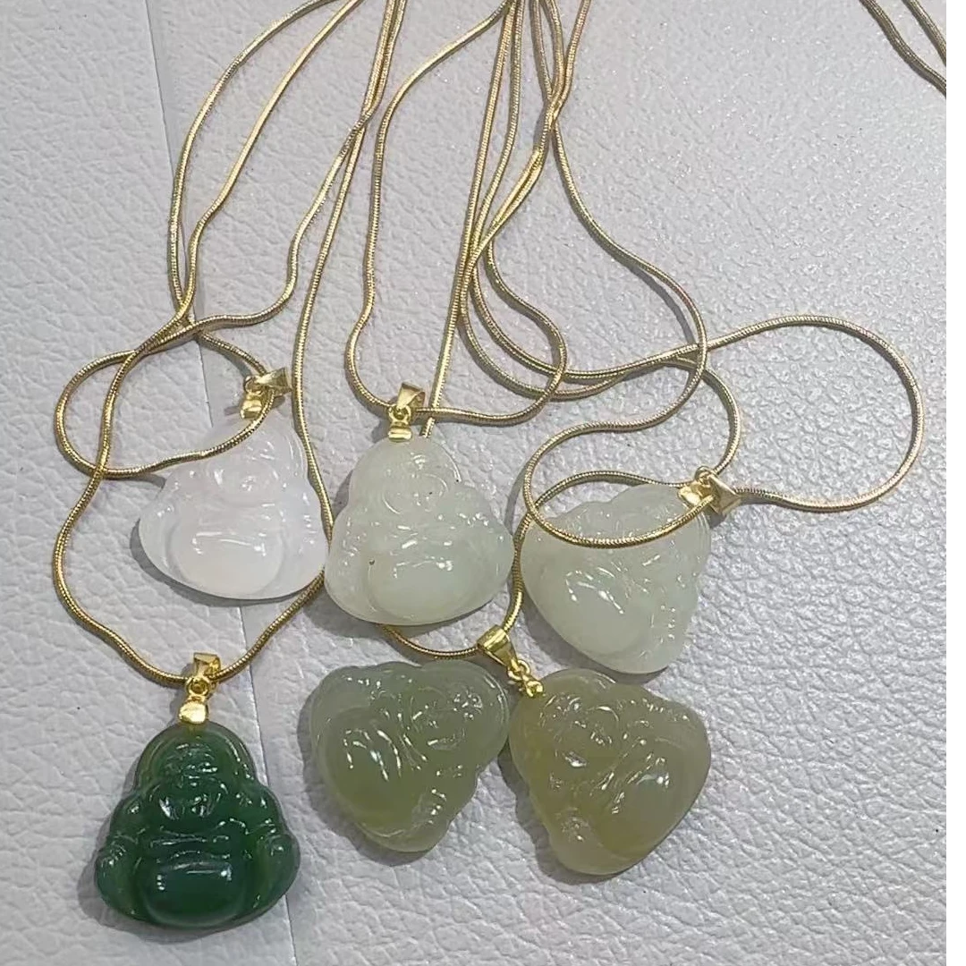 和田玉佛公吊坠-微瑕-多样性发货拍一发一