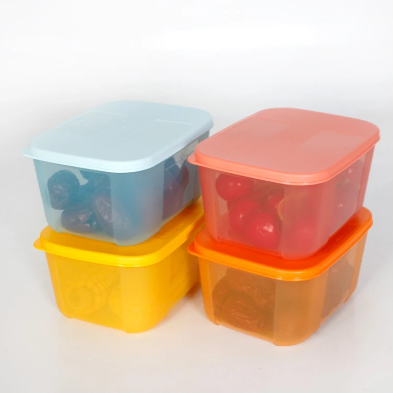 缤纷冷冻中型700ml保鲜盒彩色冷冻盒冷藏盒冰箱冷冻盒密封分装盒