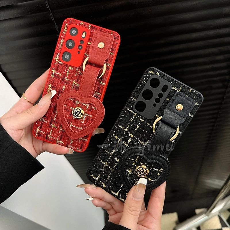 适用华为p40pro手机壳新款p40套huawei小香风轻奢创意腕带个性女p