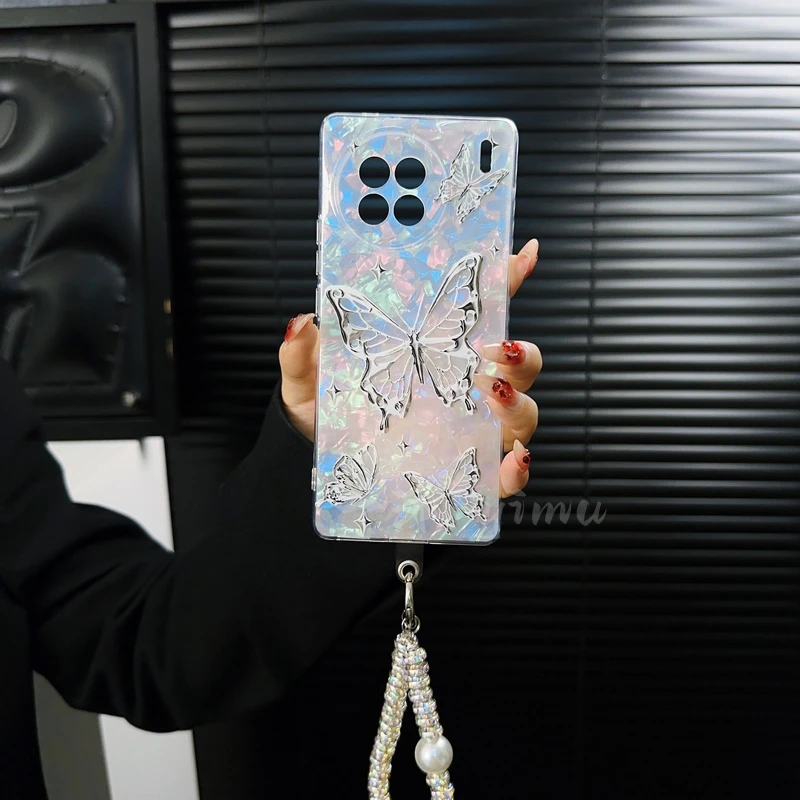 适用vivox90手机新款x90pro套高级感ins线条蝴蝶x90pro贝壳纹女款