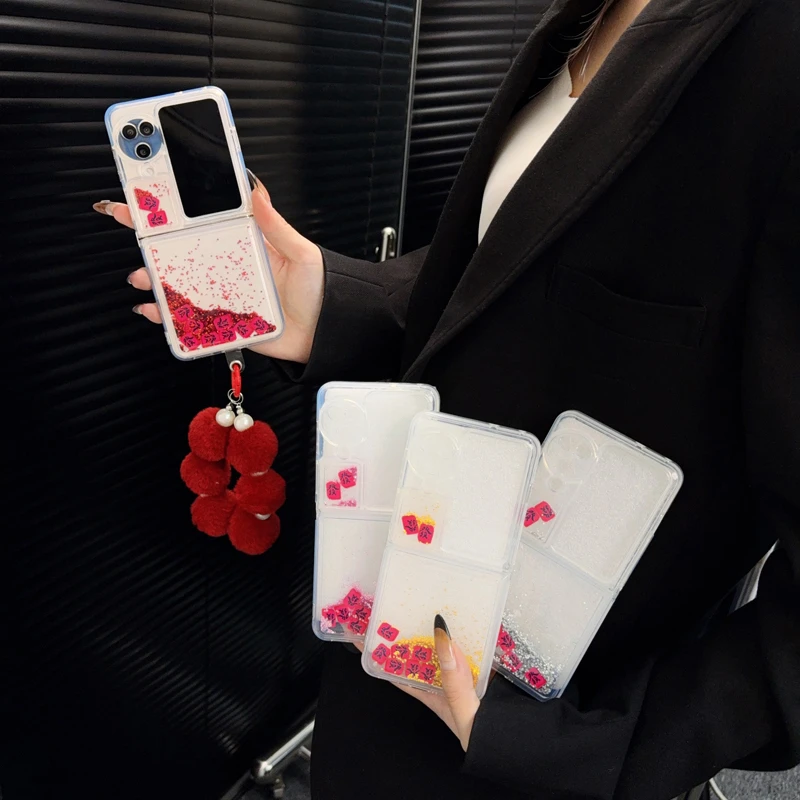 适用oppofindn3flip手机壳新款n3flip套oppo创意流沙發字小众女款