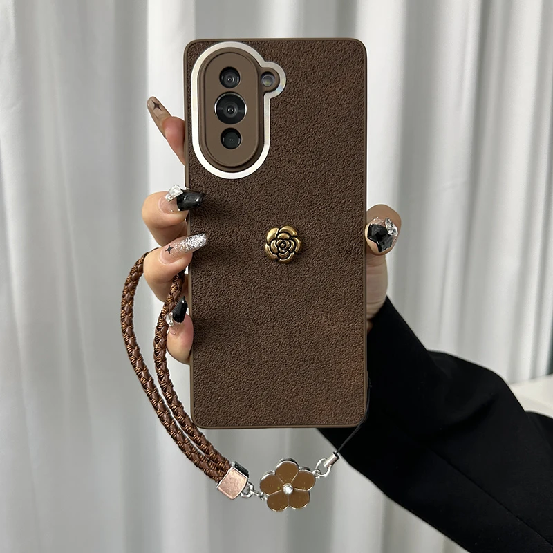 适用华为nova10手机壳新款nova10pro套hinova10复古花朵女款挂绳p