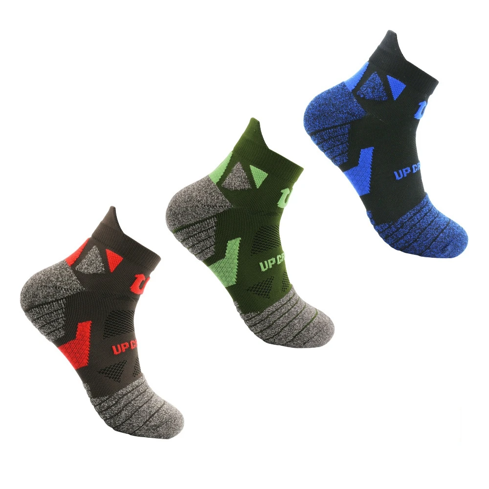 阿格莱德TB002运动健身透气跑步袜3双装男款训练袜子马拉松登山