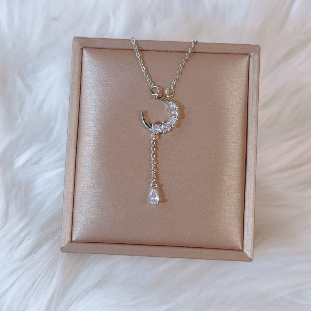 钛钢项链 气质轻奢时尚百搭小众简约精致银色设计感项链3143