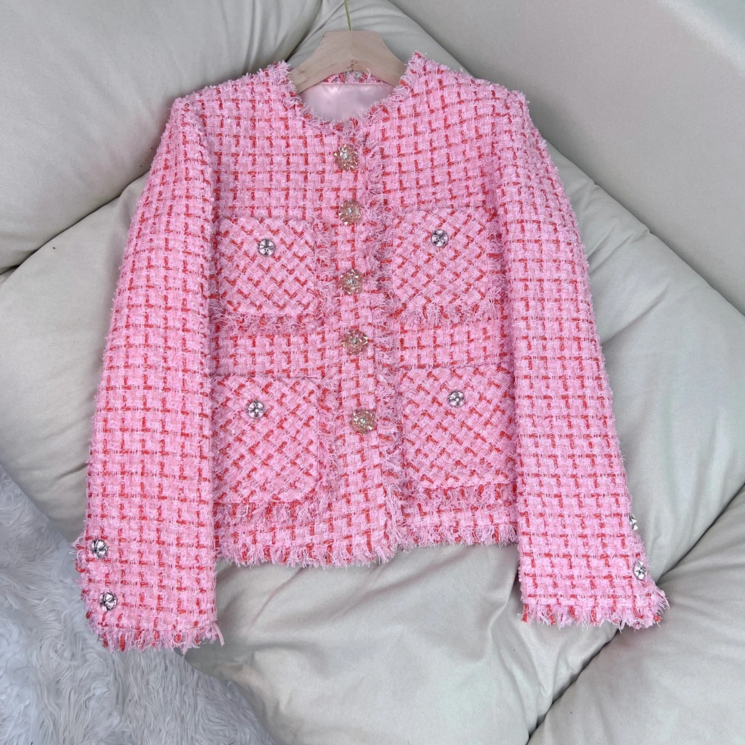 【樱花粉】粉色小香风外套 70308