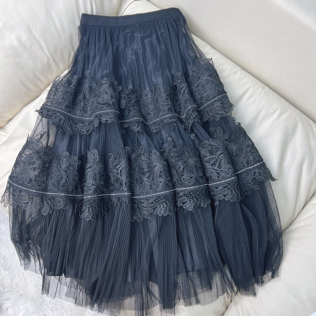 星空半裙 刺绣纱裙 81099