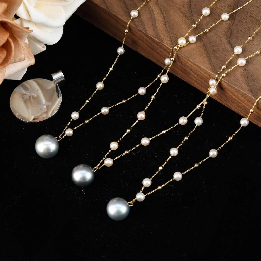 【举石臻选】TA0714-1881-6海水有核珍珠吊坠18k（一件/多样性发）H