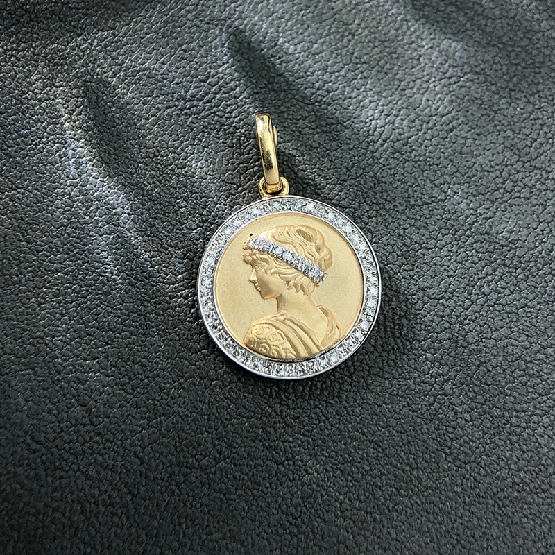 【举石臻选】TA07-1620-204钻石吊坠18k（一件/约14*1.5mm）H