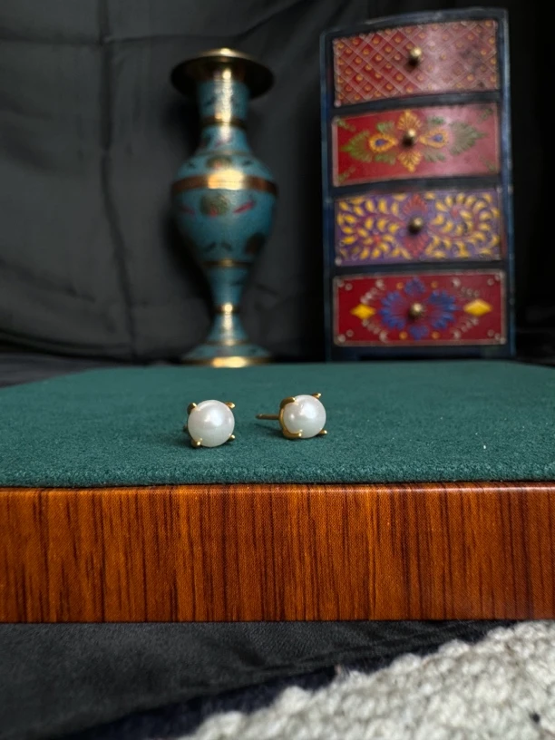 925银耳饰 925纯银 镀金 耳钉