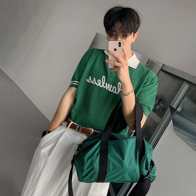 MRCYC夏季针织Polo衫情侣T恤韩版潮流设计感字母短袖男女宽松半袖