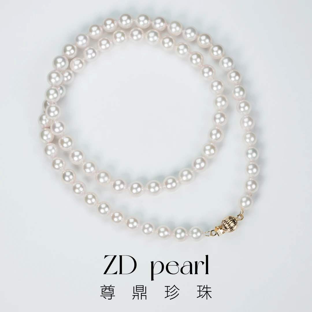 【鸭鸭】尊鼎珍珠-14k金海水珍珠akoya满珠串项链5-6mm