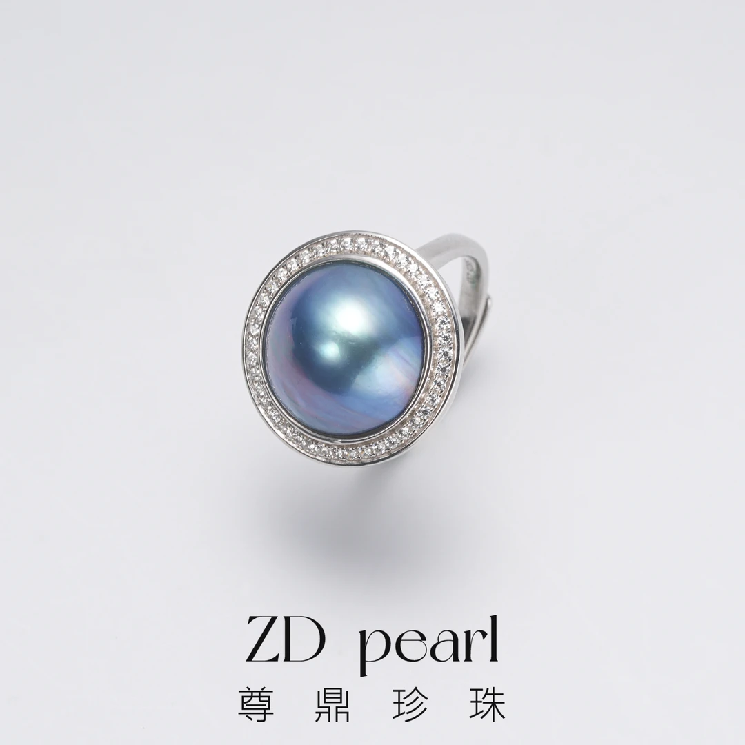 【TNS】尊鼎珍珠-S925银海水珍珠马贝戒指13-14mm