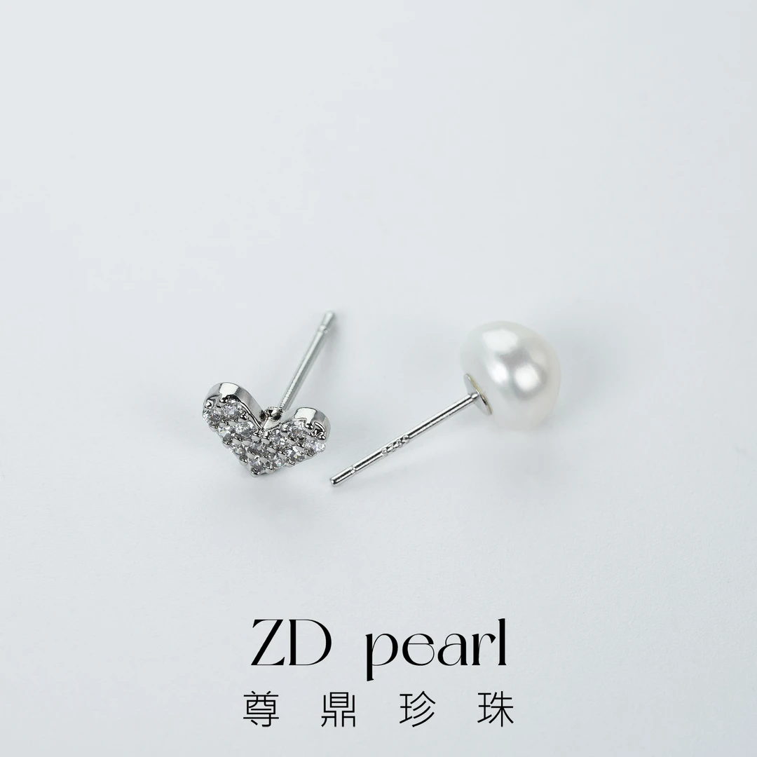 【央广专场】尊鼎珍珠-合金淡水珍珠耳钉AB款 7-8mm