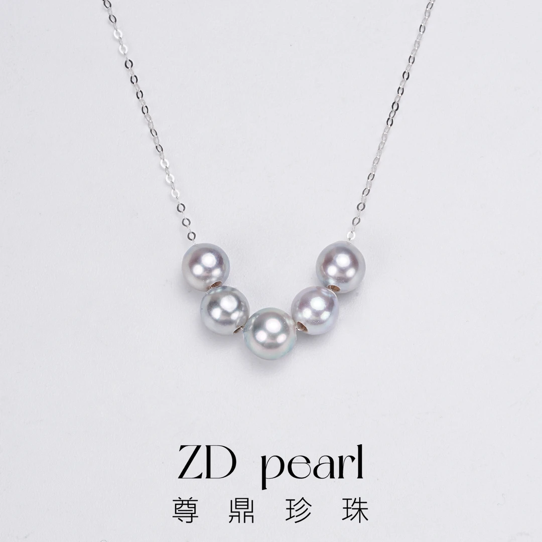[溪溪】尊鼎珍珠-18K金海水中国南珠真多麻项链 6-6.5mm（含链）