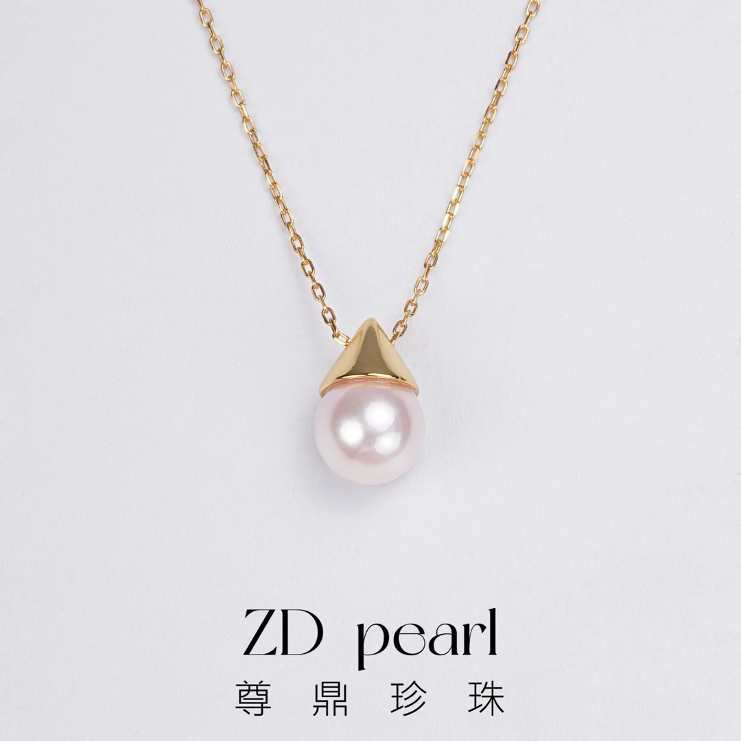 【鸭鸭】尊鼎珍珠-S925银海水中国南珠吊坠（含链）8-9mm