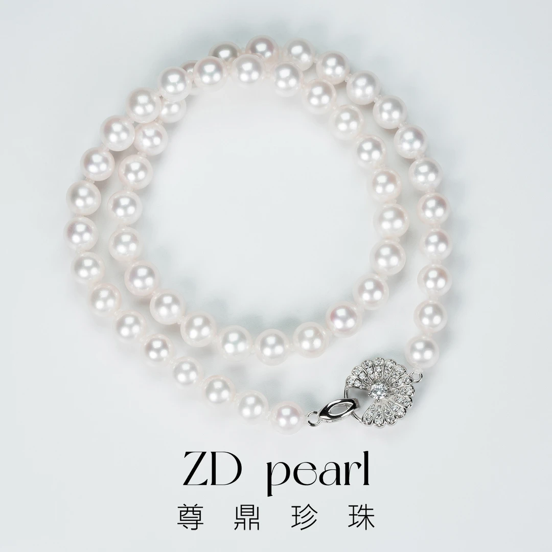 尊鼎珍珠-S925银淡水珍珠全珠项链+7-8mm-Nami孤品