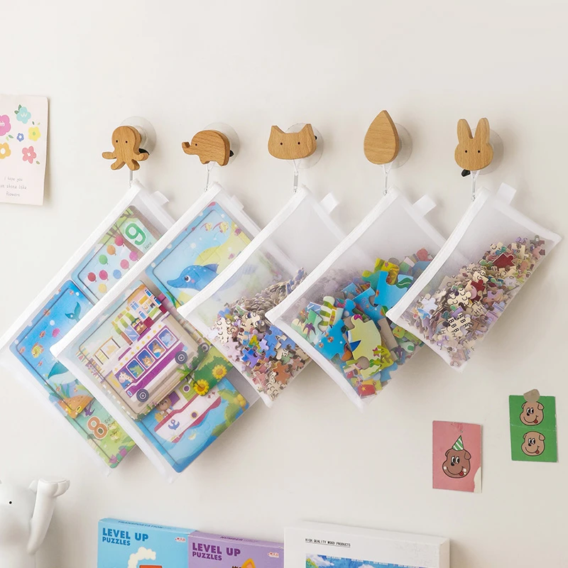 儿童拼图收纳袋乐高拼装玩具七巧板颗粒积木透明包整理挂袋大容量