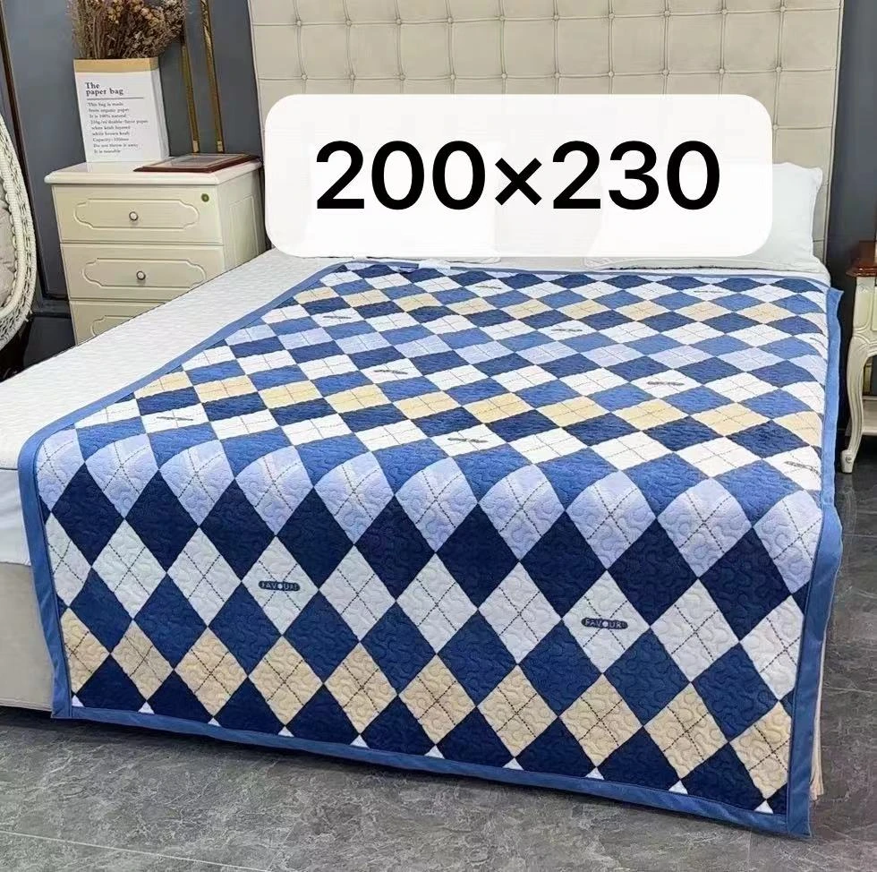 200*230（菱形格）亲肤柔软双面可用可机洗不掉色休闲毯绒毯