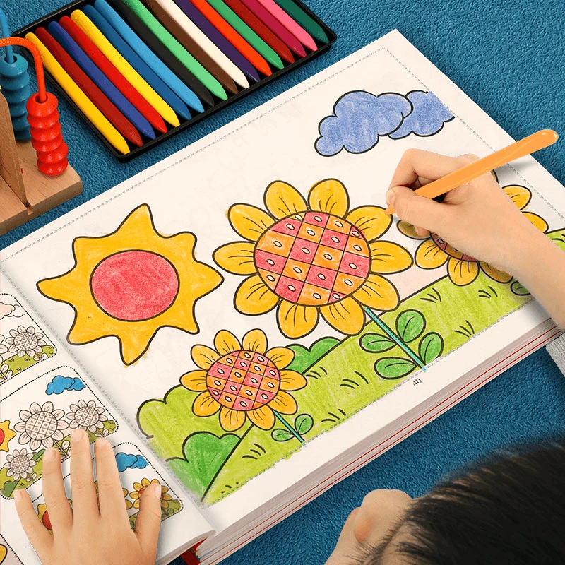 儿童画画涂色绘本幼儿园涂色本3-6岁宝宝绘画启蒙涂鸦学画画图案